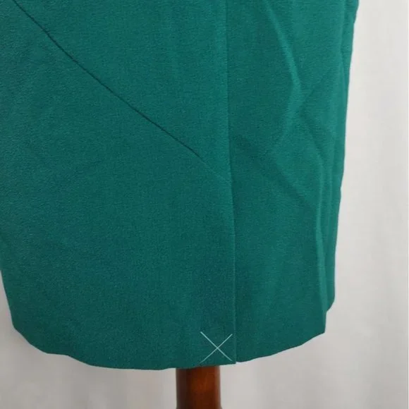 Ann Taylor Dress Green 6 One Shoulder Sheath Party Holidays - Picture 10 of 13